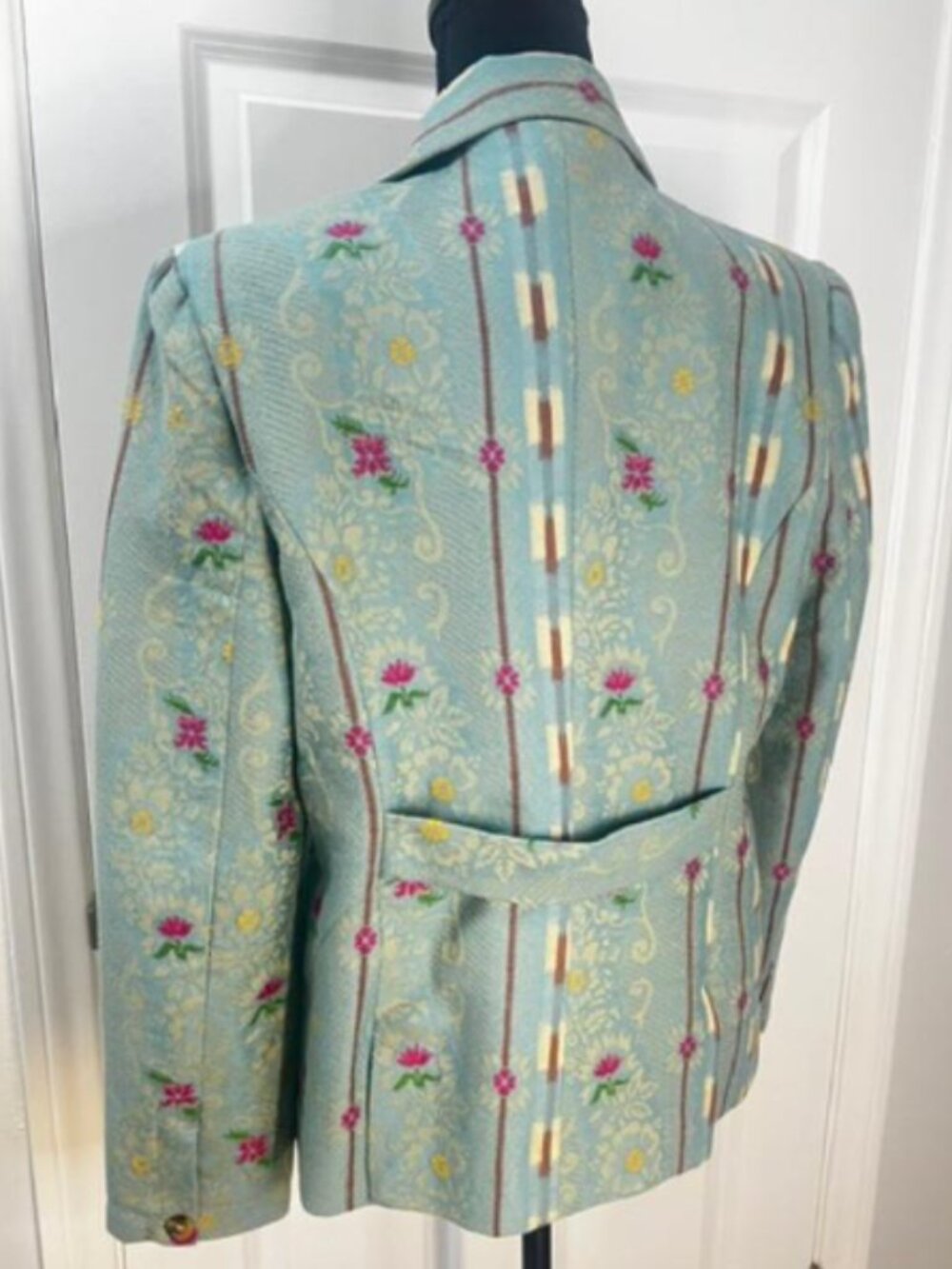Sundance Seraphine Floral Embroidered Blazer in Turquoise Motif: Size Medium-NWT - Picture 4 of 9
